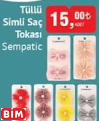 SEMPATİC TÜLLÜ SİMLİ SAÇ TOKASI